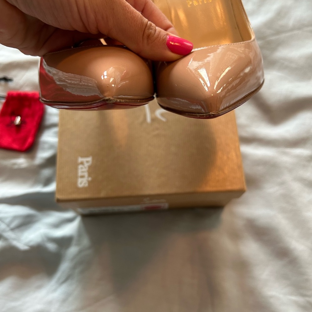 Louboutin pigalle follies 100 patent in nude 39.5 - Picture 8 of 10